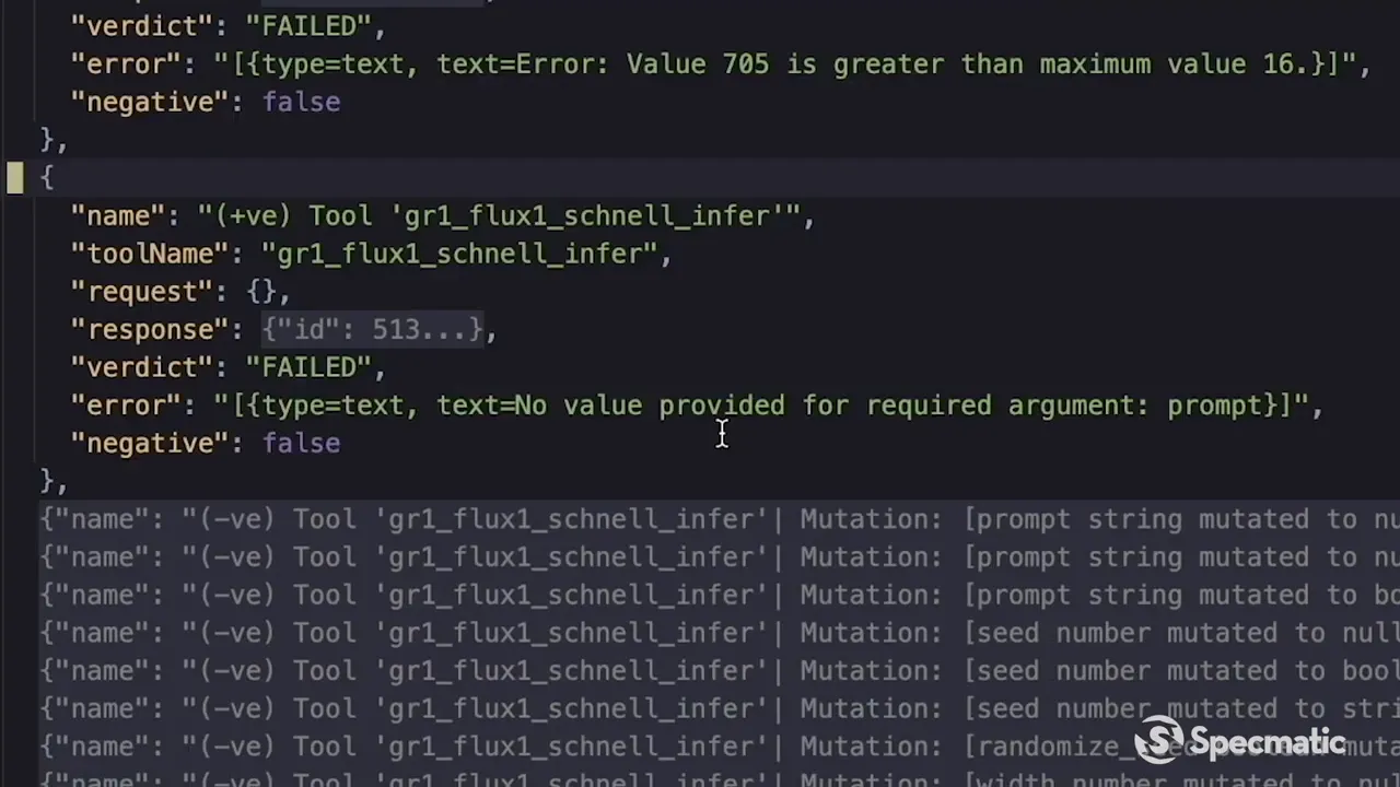 JSON report overview for Hugging Face MCP test run