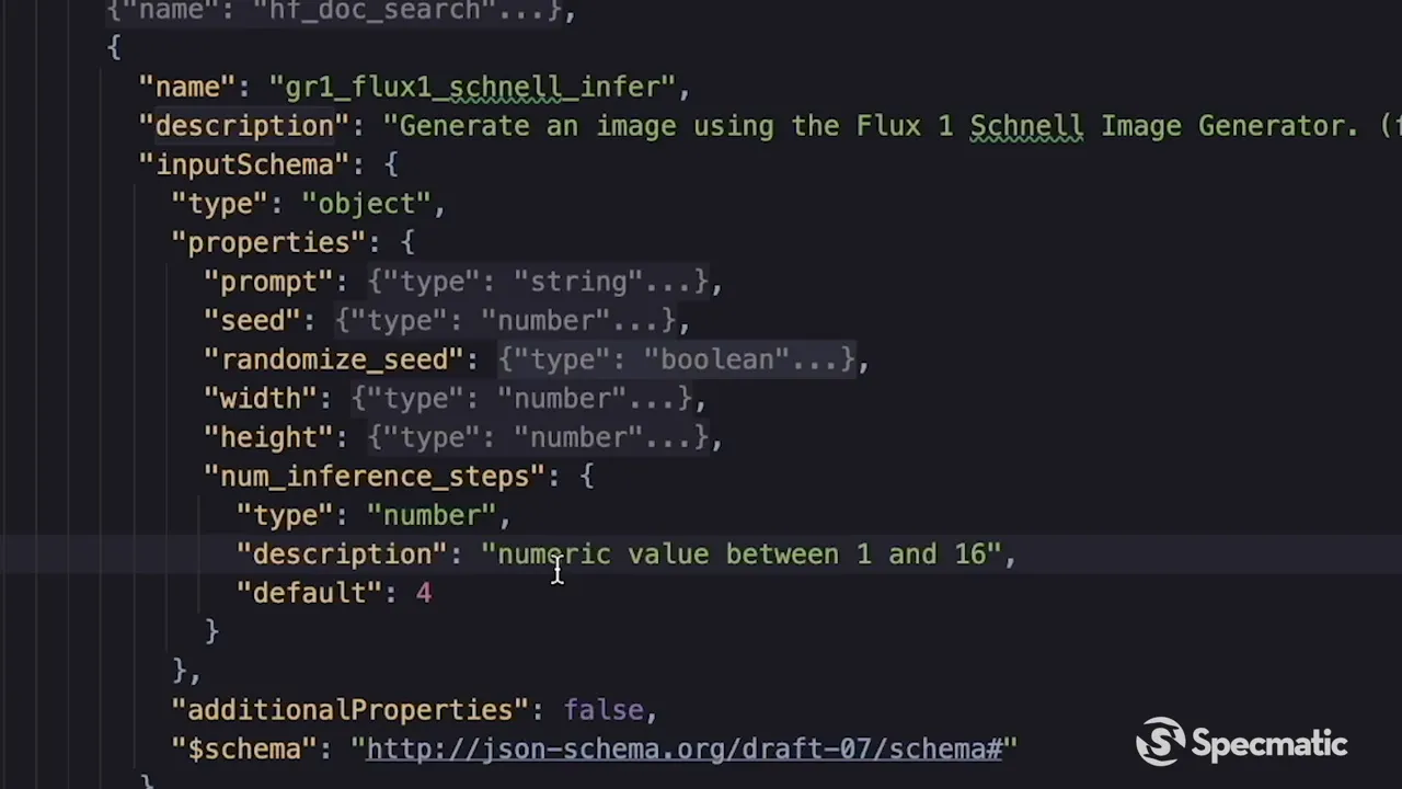 Field schema demonstrating description but no minimum/maximum constraints